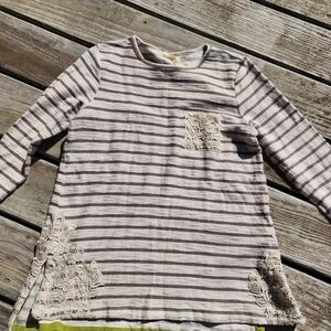 Matilda Jane  Striped Long Sleeve with Lace Details